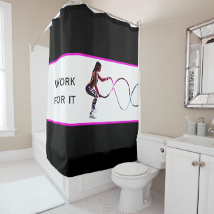 Rideaux De Douche Travail pour elle - Battle Ropes Fitness noir et b