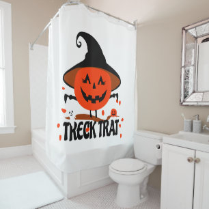 Rideaux De Douche Treck Trat Citrouille Sourire