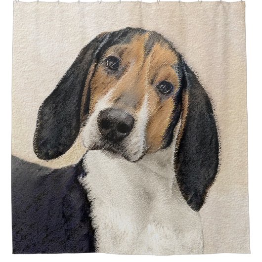 Rideaux De Douche Treeing Walker Coonhound Peinture - Art original (Devant)