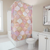 Rideaux De Douche Trellis marocain Pastel Textes minéraux (En situation)