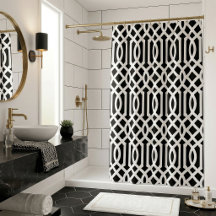 Trellis noir et blanc | Couleurs modifiables