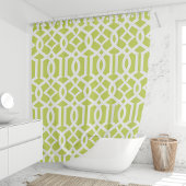 Rideaux De Douche Trellis Vert Citron et Blanc