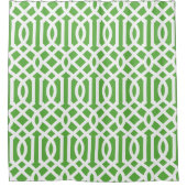 Rideaux De Douche Trellis vert et blanc | Couleurs modifiables (Devant)