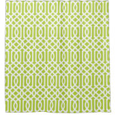 Rideaux De Douche Trellis vert pomme et blanc (Devant)