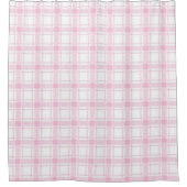 Rideaux De Douche Trendy Blush Curtain Light Pink Plaid for Bath (Devant)