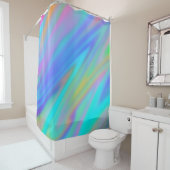 Rideaux De Douche Trendy luxe vert bleu violet faux holographique (En situation)