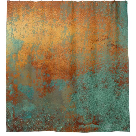 Rideaux De Douche Trendy Rich Copper Patina Metallic (Devant)