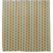 Rideaux De Douche Trendy Teal Caramel Retro Groovy Flowers Seamless (Devant)