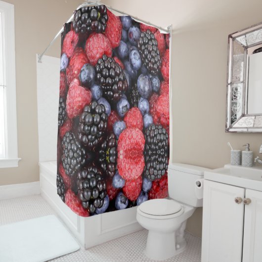 Rideaux De Douche Très Berry (En situation)