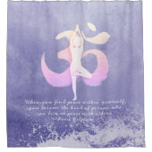 Rideaux De Douche Très Peri Méditation Instructeur Yoga Pose OM Cita (Devant)