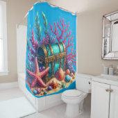 Rideaux De Douche "Trésor sous-marin" (En situation)