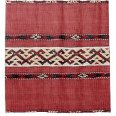 Rideaux De Douche Triangle Bleu noir noir blanc Kilim  (Devant)