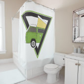 Rideaux De Douche triangle classique camper vert camper van (En situation)