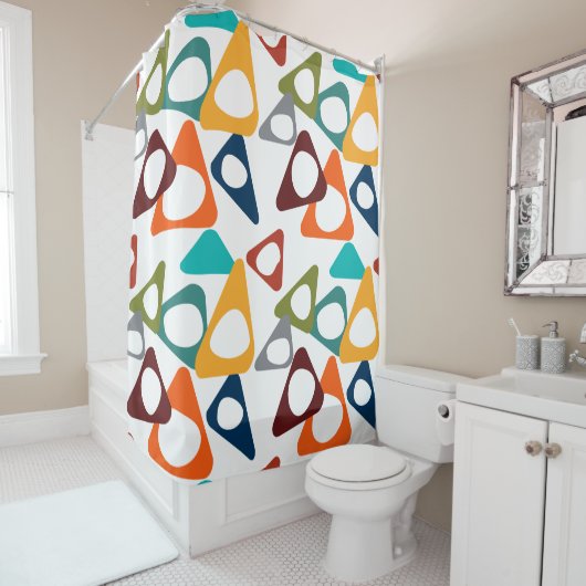 Rideaux De Douche Triangles arrondis (En situation)