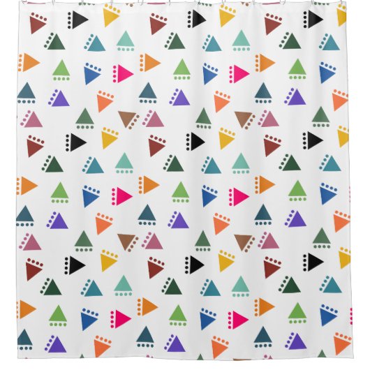 Rideaux De Douche Triangles Boho (Devant)