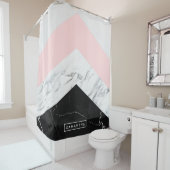 Rideaux De Douche Triangles de marbre (En situation)