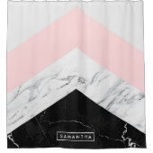Rideaux De Douche Triangles de marbre (Devant)