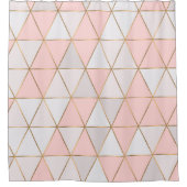 Rideaux De Douche Triangles géométriques Abstraits modernes Peach Go (Devant)