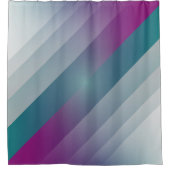 Rideaux De Douche triangles gris magenta turquoise (Devant)