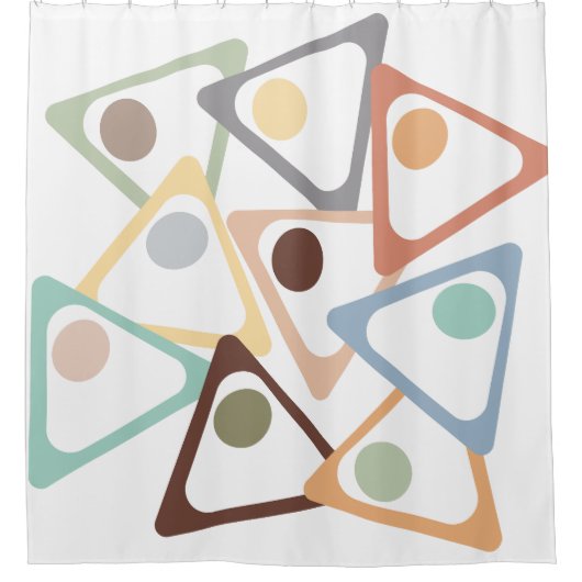 Rideaux De Douche Triangles Pastel (Devant)