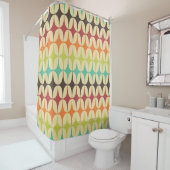 Rideaux De Douche Triangles rétro : retour arrière Motif géométrique (En situation)