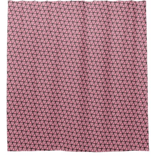 Rideaux De Douche Triangles Roses (Devant)