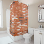 Rideaux De Douche Triangles sans joint : Arrière - plan orange (En situation)