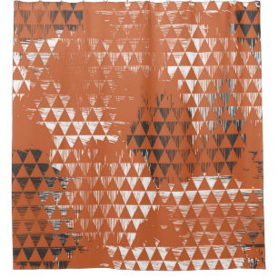Rideaux De Douche Triangles sans joint : Arrière - plan orange