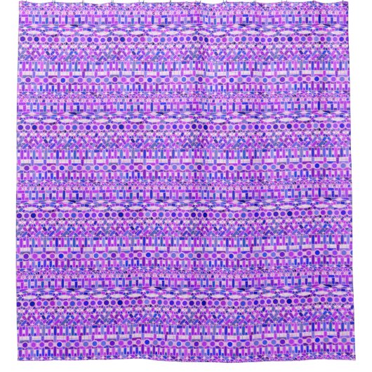 Rideaux De Douche Tribal Batik - nuances violet violet violet (Devant)