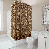 Rideaux De Douche Tribal ethnic seamless (En situation)