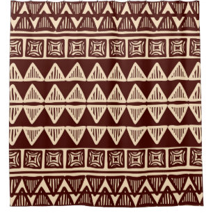 Rideaux De Douche Tribal Striped : Oeuvre Ornementale.