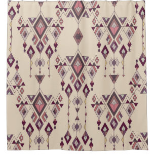 Rideaux De Douche Tribal Vintage Ethnique Sans Seamless Aztec