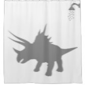Rideaux De Douche Tricératops Dinosaur Silhouette Ombre Derrière (Devant)