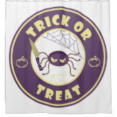 Rideaux De Douche Trick ou traiter l'araignée halloween style Starbu (Devant)
