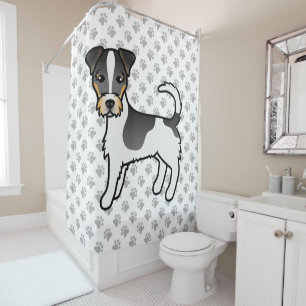 Rideaux De Douche Tricolore Rough Coat Jack Russell Terrier Chien