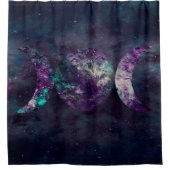 Rideaux De Douche Triple Lune Déesse Luna Univers Espace (Devant)