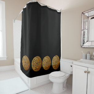 Rideaux De Douche Triple nœud celtique mandala en spirale