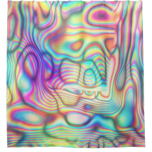 Rideaux De Douche Trippy Holo | Impression holographique (Devant)