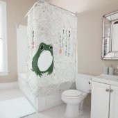 Rideaux De Douche Triste grenouille japonaise crapaud du XIXe siècle (En situation)