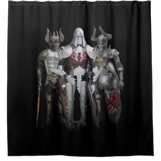 Rideaux De Douche Trois chevaliers (Devant)
