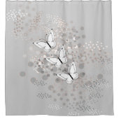Rideaux De Douche Trois papillons blancs (Devant)