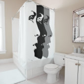 Rideaux De Douche Trois visages (En situation)