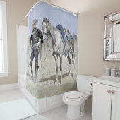 Rideaux De Douche Trooper des Plaines par Frederic Remington (En situation)