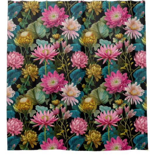 Rideaux De Douche Tropical Jungle Pattern Lush Botanical Aesthetic  (Devant)