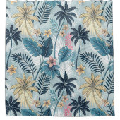 Rideaux De Douche Tropical Palm Trees Monstera Beach (Devant)