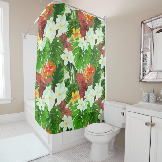 Rideaux De Douche Tropical Vibrant (En situation)