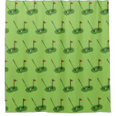 Rideaux De Douche Trou de golf avec Motif Drapeau (Devant)