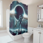 Rideaux De Douche Trou noir de l'astronaute Imaginaire mignon (En situation)