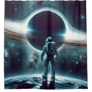Rideaux De Douche Trou noir de l'astronaute Imaginaire mignon