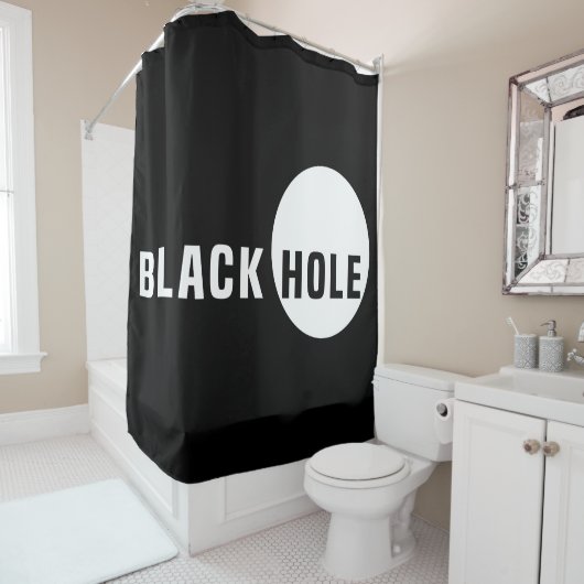 Rideaux De Douche Trou noir pour noir (En situation)